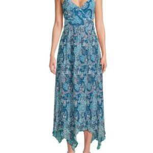 Ramy Brook Blue Floral Maxi Dress